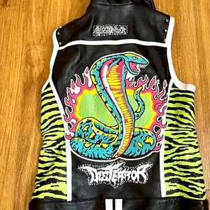 Akira faux leather vest
